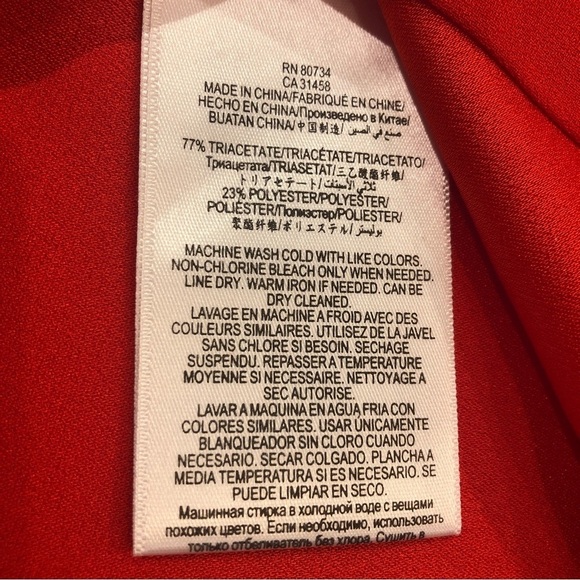 BCBG Maxazria Janice Red Coral Racer Back Shift Dress Sundress Size Small Tall - Picture 6 of 10